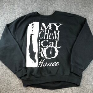 My Chemical Romance Sweatshirt Black Gildan Heavy Blend MCR Band Tee L